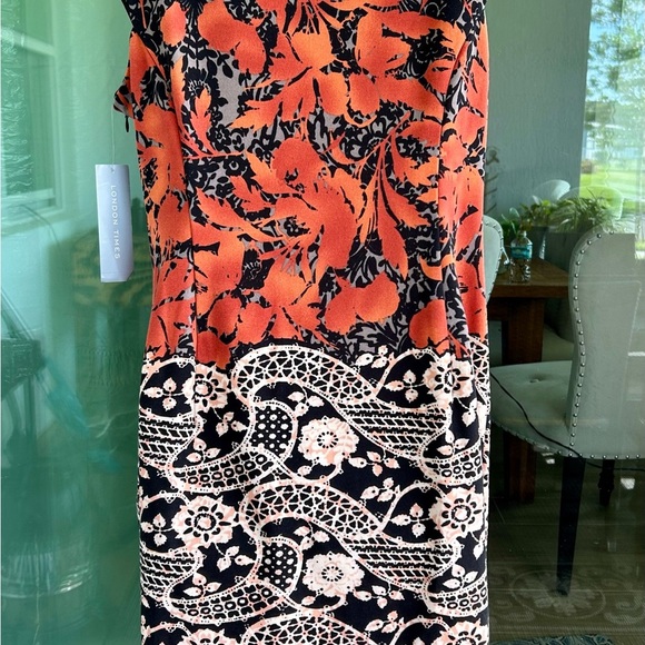 London Times - Multi Colored Midi Dress NWT SZ 14 - Picture 9 of 11